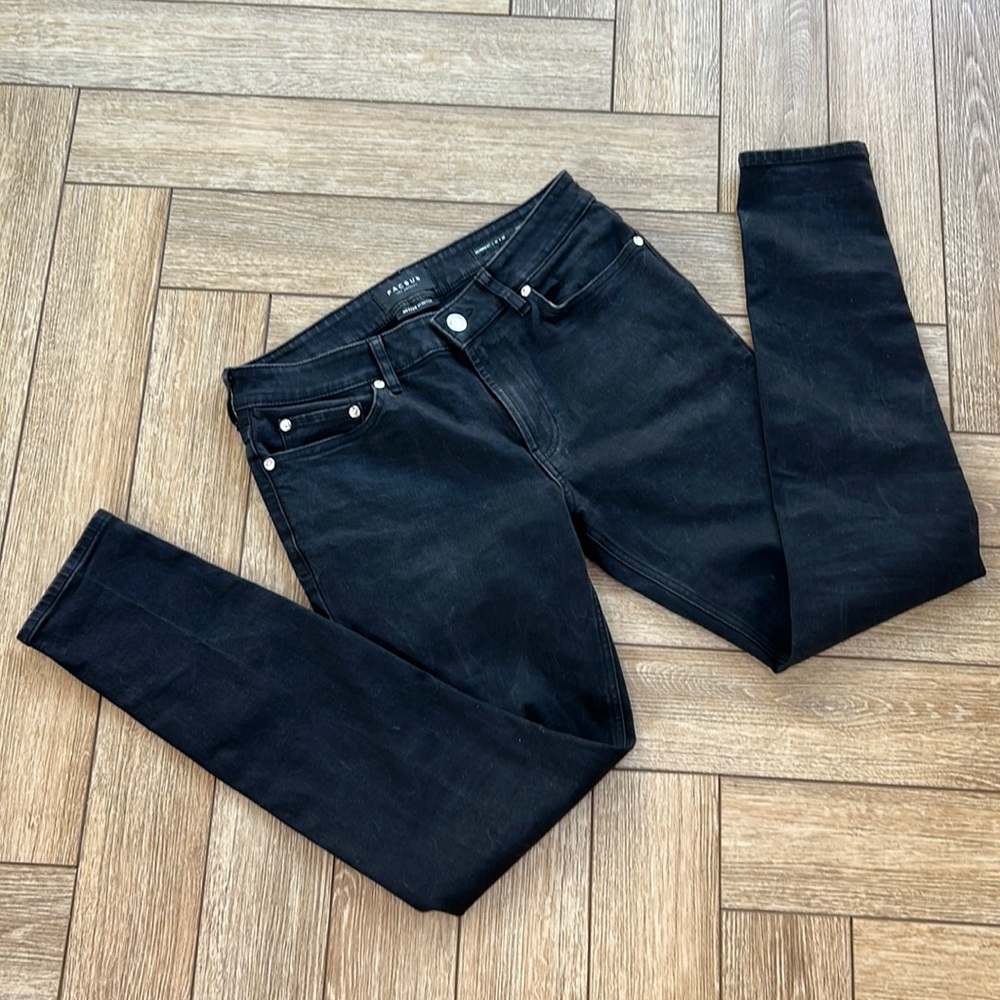 PACSUN slim black jeans active stretch skinniest denim jeans pants